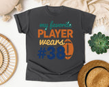 My Favorite Player Wears Number 38 graphic tee in Pepper