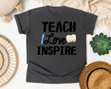Teach Love Inspire Book graphic tee in Pepper