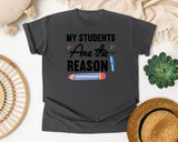 My Students Are The Reason Pencil graphic tee in Pepper