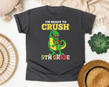 Im Ready To Crush 5th Grade Dino graphic tee in Pepper
