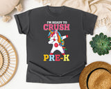 Im Ready To Crush Pre-K Unicorn graphic tee in Pepper