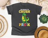 Im Ready To Crush Pre-K Dino graphic tee in Pepper