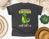 Im Ready To Crush 4th Grade Dino graphic tee in Pepper