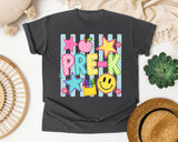 Pre-K Crayons Smiley graphic tee in Pepper
