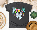 Pre-K Paper Bow graphic tee in Pepper