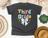 Third Grade Paper Bow graphic tee in Pepper