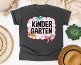 Kindergarten Scallop Bow graphic tee in Pepper