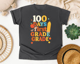 100 Days Of First Grade graphic tee in Pepper