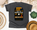 100 Days Of Knowledge Unleashed graphic tee in Pepper