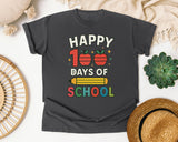 Happy 100 Days Of School Apples graphic tee in Pepper