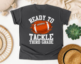 Ready To Tackle Third Grade White graphic tee in Pepper