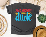 2nd Grade Dude White 2 3 graphic tee in Pepper