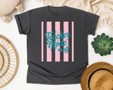 Teacher Mode Off Stripes graphic tee in Pepper