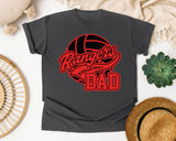 Rangers Volleyball Dad graphic tee in Pepper