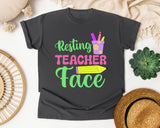 Resting Teacher Face graphic tee in Pepper