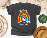 Welcome Back I'm Glad You're Here graphic tee in Pepper