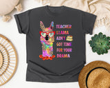 Teacher Llama Ain't Got Time For Your Drama graphic tee in Pepper