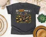 So God Made A Dad graphic tee in Pepper