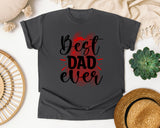 Best Dad Ever White graphic tee in Pepper