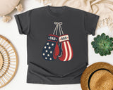 Patriotic Dad Boxing Gloves graphic tee in Pepper