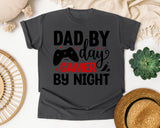 Dad By Day Gamer By Night White graphic tee in Pepper