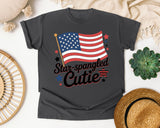Star Spangled Cutie Black graphic tee in Pepper