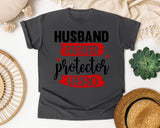 Husband Father Protector Hero graphic tee in Pepper