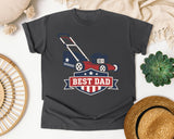 Best Dad Lawn Mower graphic tee in Pepper