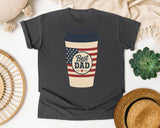 Best Dad Coffee Cup graphic tee in Pepper