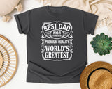 Best Dad No 1 Forever graphic tee in Pepper