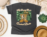 My Daddy Wears Combat Boots graphic tee in Pepper