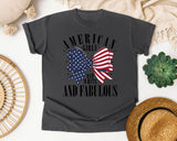 American Girly Red White And Fabulous graphic tee in Pepper