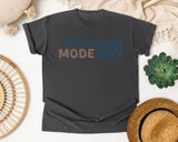 Papa Mode On Grey graphic tee in Pepper