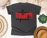Coffee Teach Repeat graphic tee in Pepper