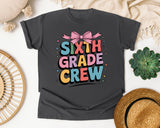 Sixth Grade Crew graphic tee in Pepper
