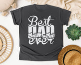Best Dad Ever White 5 graphic tee in Pepper