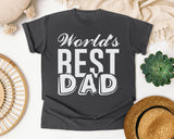World's Best Dad White graphic tee in Pepper