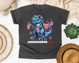 Amerisaurus Rex Grey graphic tee in Pepper