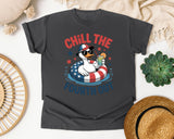 Chill The Fourth Out Grey graphic tee in Pepper