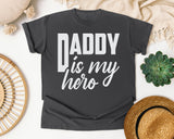 Daddy Is My Hero White 3 graphic tee in Pepper