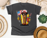 USA Hot Dog Character graphic tee in Pepper