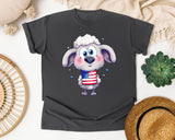 Patriotic Poodle Puppy graphic tee in Pepper