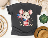 Mouse In Flag Outfit graphic tee in Pepper