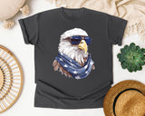 Eagle With Sunglasses Bandana graphic tee in Pepper