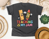 Teaching Is My Jam graphic tee in Pepper