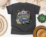 Adventure Awaits Dad graphic tee in Pepper