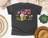 Papa Life Brown graphic tee in Pepper