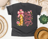 Hello First Grade Pencil graphic tee in Pepper