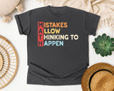 Math Mistakes Allow Thinking To Happen graphic tee in Pepper