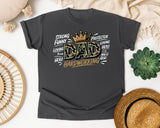 Dad Hardworking Strong Funny Loving Protector graphic tee in Pepper